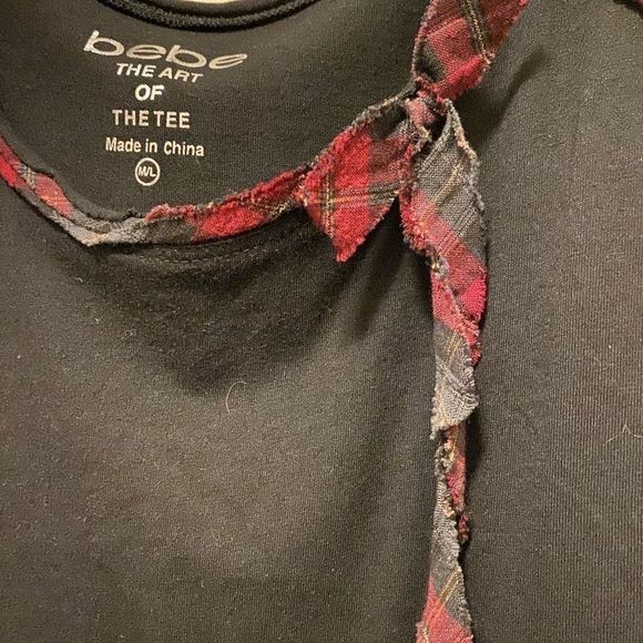 Bebe Plaid Detail Tank M/L - Picture 3 of 3